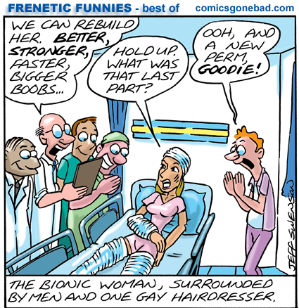 Bionic Woman Rebuilt Cartoon