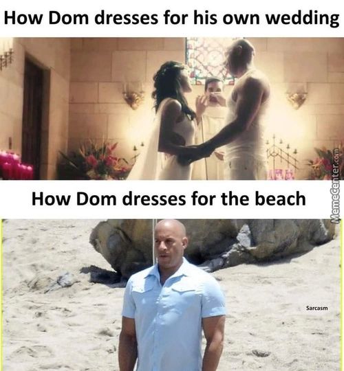 How Dom Dresses For His Own Wedding
How Dom Dresses For The Beach
