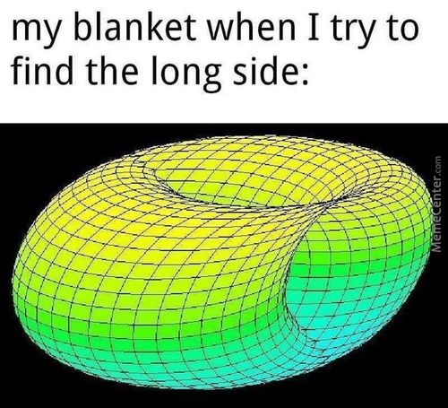 My Blanket When I Try To
Find The Long Side:
