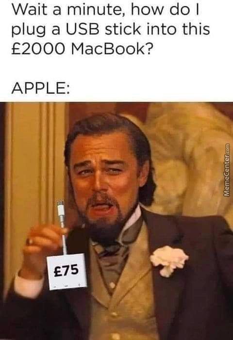 Wait A Minute, How Do I
Plug A USB Stick Into This
E2000 MacBook?
A PPLE:
E7S
