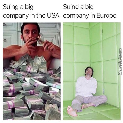 Suing A Big
Suing A Big
Company In The USA Company In Europe
