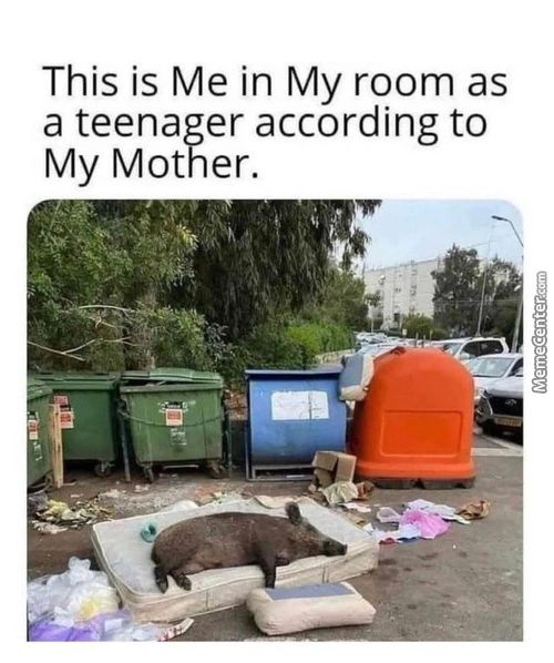 This Is Me In My Room As
A Teenager According To
My Mother.
