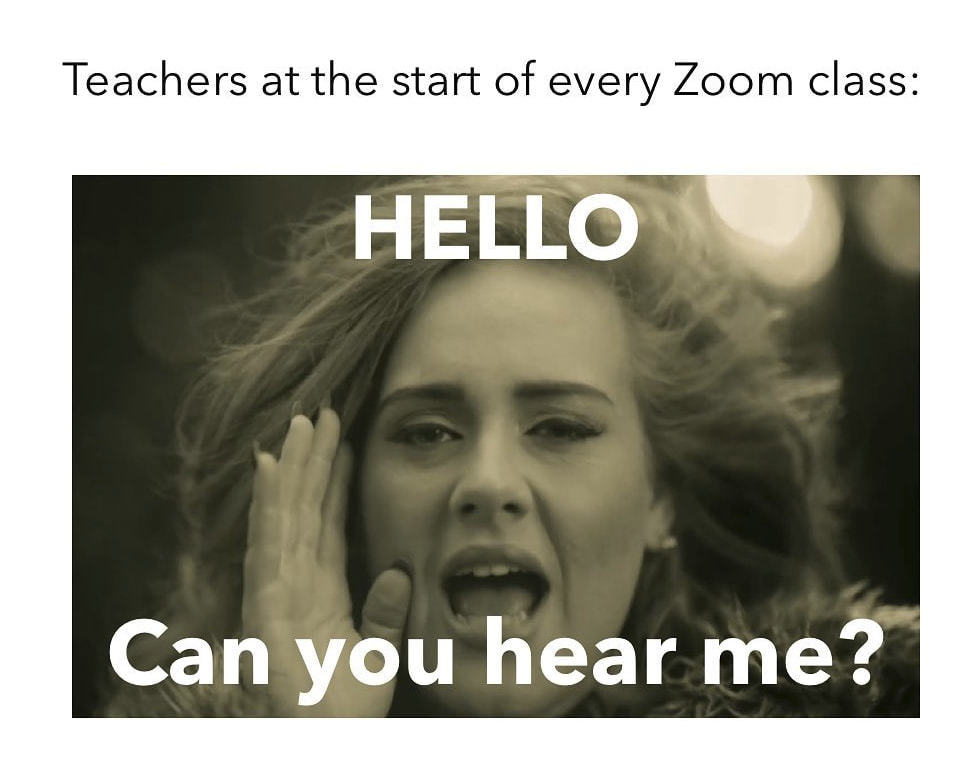 Teachers At The Start Of Every Zoom Class:
Can You Hear Me?
