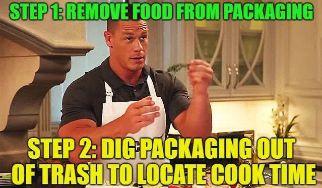 STEPNiÉMdVÉ FOOD FROM PACKAGING
—STEP 2: DI&PACKAGING
TRASH TO
