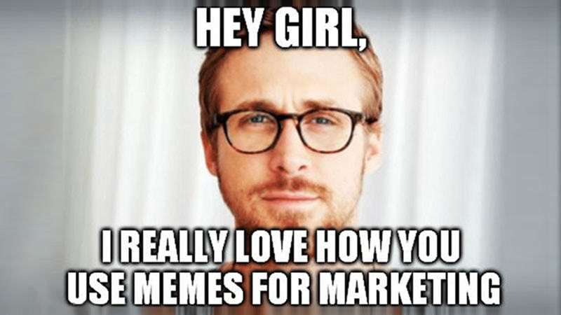 GIRL,
I REALLY LOVE*OW
USE MEMES FOR MARKETING'
