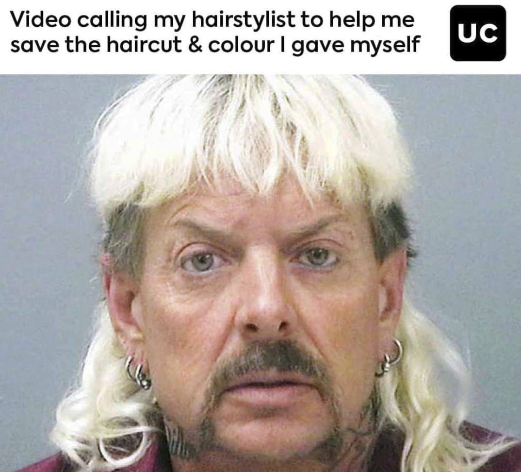 Video Calling My Hairstylist To Help Me
UC
Save The Haircut & COIOUr I Gave Myself
