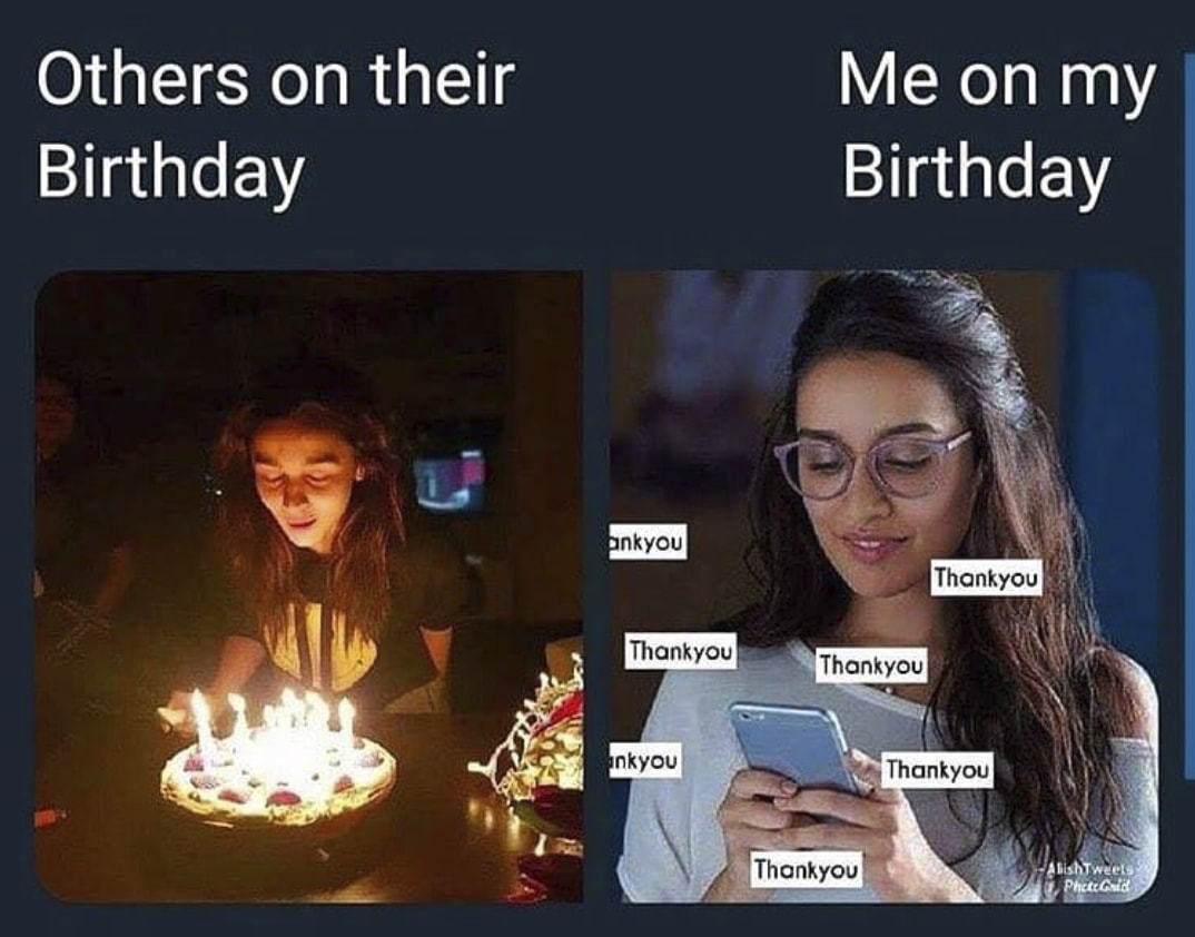 Others On Their
Birthday
Nkyou
Thankyou
Nkyou
Me On My
Birthday
Thankyou
Thankyou
Thankyou
Thankyou
Eti
