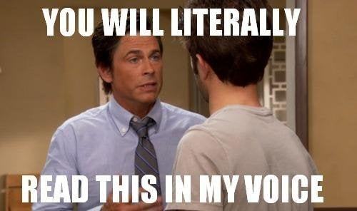 YOU WILL
READ THIS IN MY VOICE
