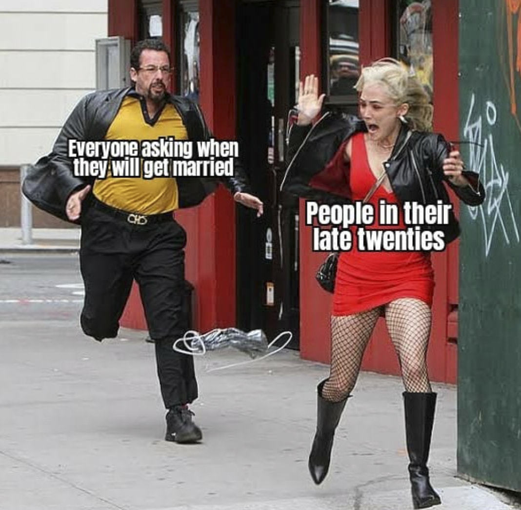 Everyone Asking When
They:will Get Married
People In Their
Late Twenties
