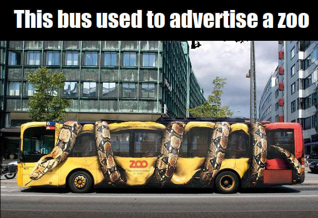 This Bus Used To Advertise A Zoo
