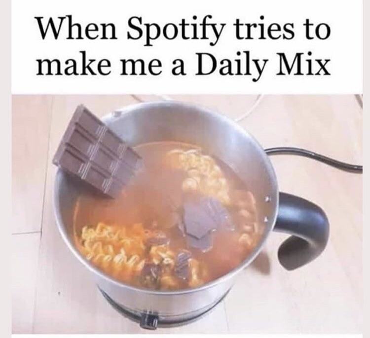 When Spotify Tries To
Make Me A Daily Mix
