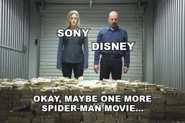 SONY
DISNEY
OKAY, MAYBE ONE MORE
SPIDER-MAN!MOVIE...-
