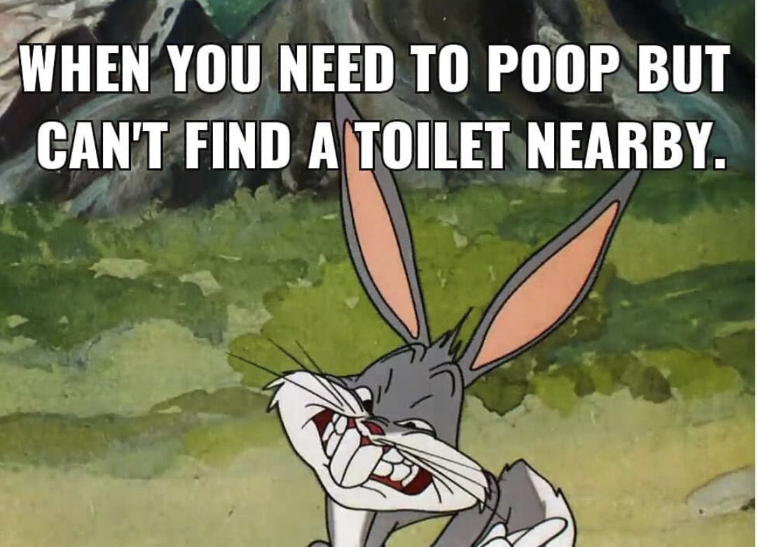 WHEN YOU NEED TO POOPÆUT
CAN'T FIND A TOILET*EARBY.
