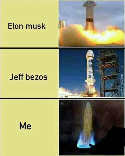 Elon Musk
Jeff Bezos
Me
