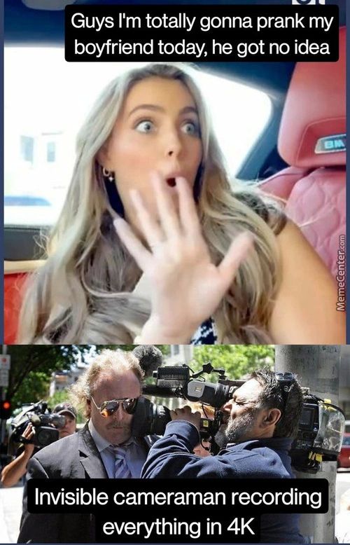 Guys I'm Totally Gonna Prank My
Boyfriend Today, He Got No Idea
Invisible Cameraman Recording
Everything In 4K
