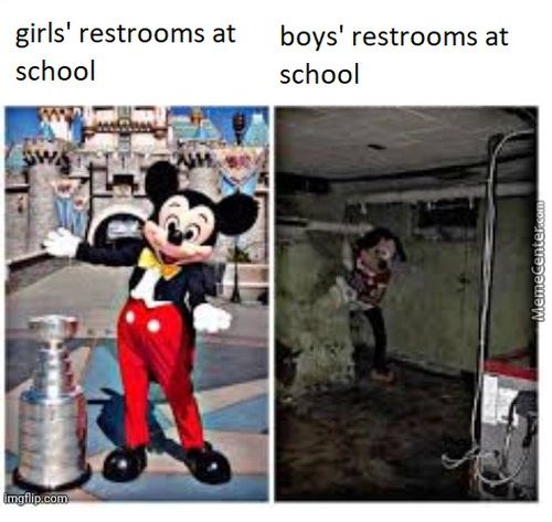 Girls' Restrooms At
School
Boys' Restrooms At
School
