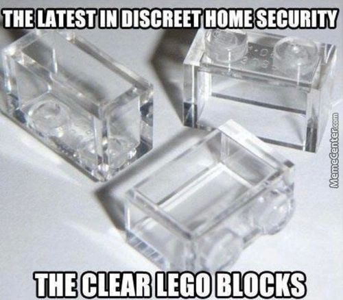 THEUTEST IN DISCREET HOME SECURITY
THE CLEAR LEGO BLOCKS
