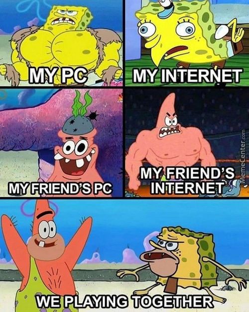 00.
MY FRIEND'S PC
MY FRIEND'S
—INTERNEUk
WÉRLAYING TOGETHER
