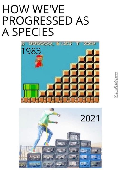 HOW WE'VE
PROGRESSED AS
A SPECIES
983
IIN
2021
