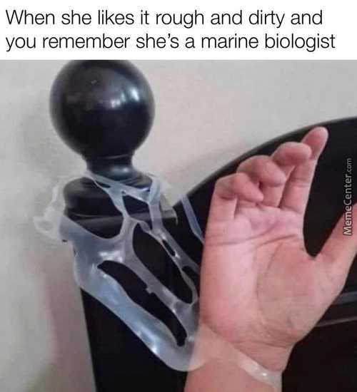 When She Likes It Rough And Ditty And
You Remember She's A Marine Biologist
