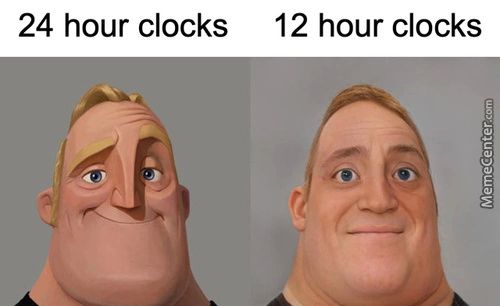 24 Hour Clocks
12 Hour Clocks

