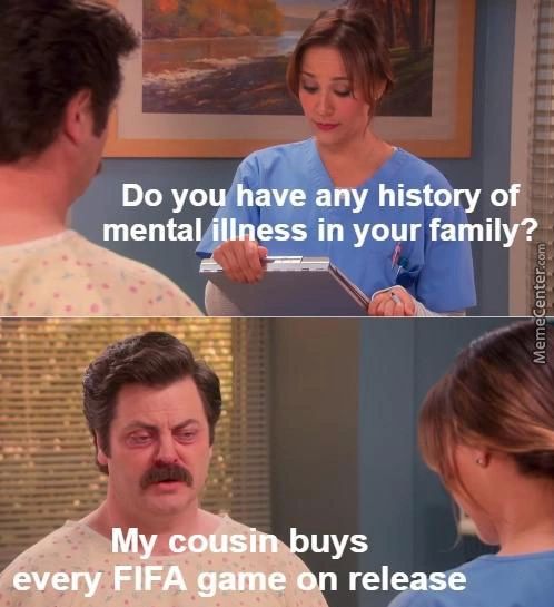 Do You Ave Any History Of
In Your Family?
My Cou
Uys
Very FIFA Game
Relea
