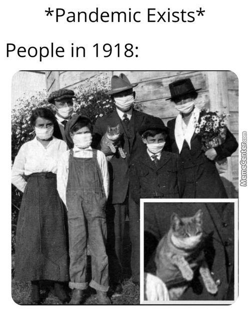 *Pandemic Exists*
People In 1918:
