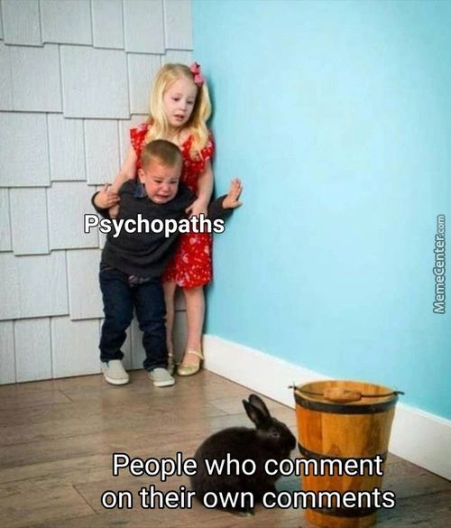 P Ychopaths
Z *Ople Who Cgmment•
-onstheir Own Comments
