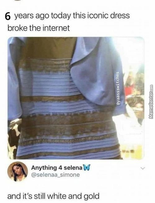 6 Years Ago Today This Iconic Dress
Broke The Internet
Anything 4 Selena
And It's Still White And Gold
