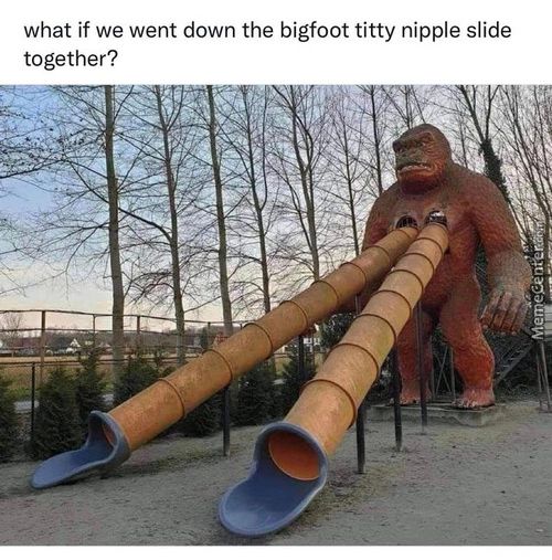 What If We Went Down The Bigfoot Titty Nipple Slide
Together?
