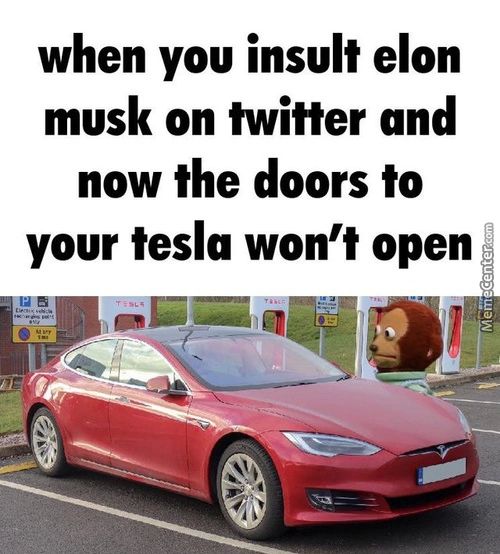 When You Insult Elon
Musk On Twitter And
Now The Doors To
Your Tesla Won't Open
