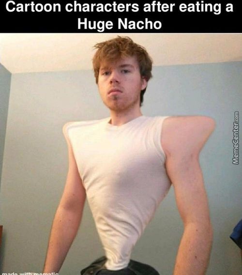 Cartoon Characters After Eating A
Huge Nacho
