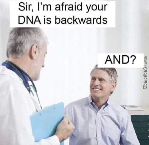 Sir, I'm Afraid Your
DNA Is Backwards
