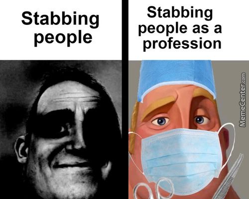 Stabbing
People
Stabbing
People As A
Profession
