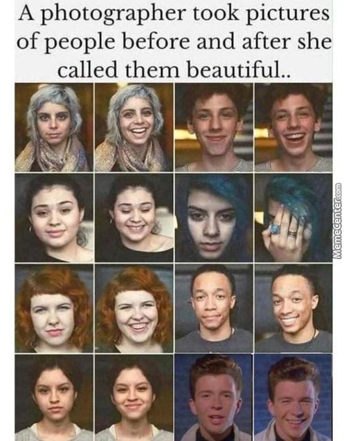 A Photographer Took Pictures
Of People Before And After She
Called Them Beautiful..
Ocen
