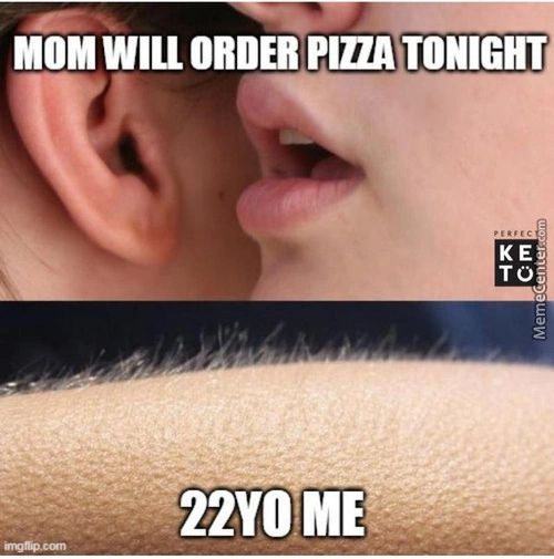 MOM WILL ORDER PIZZA TONIGHT
22Y0 ME
