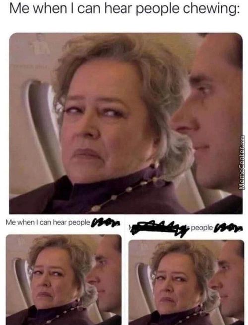 Me When I Can Hear People Chewing:
Me When Can Hear People
