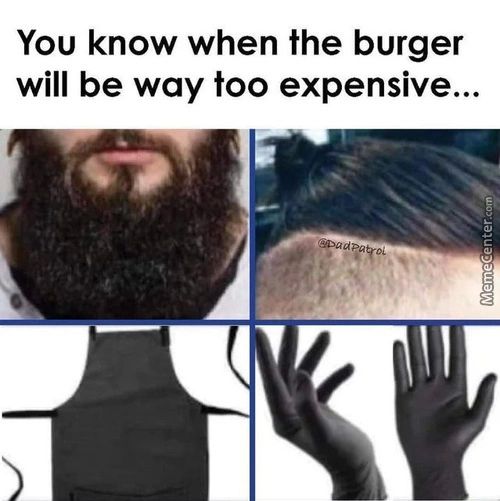You Know When The Burger
Will Be Way Too Expensive...
