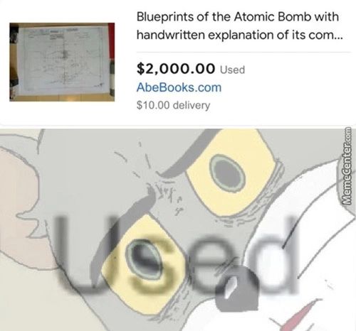 Blueprints Of The Atomic Bomb With
Handwritten Explanation Of Its Corn...
$2,000.00
Used
AbeBooks.com
$10.00 Delivery
