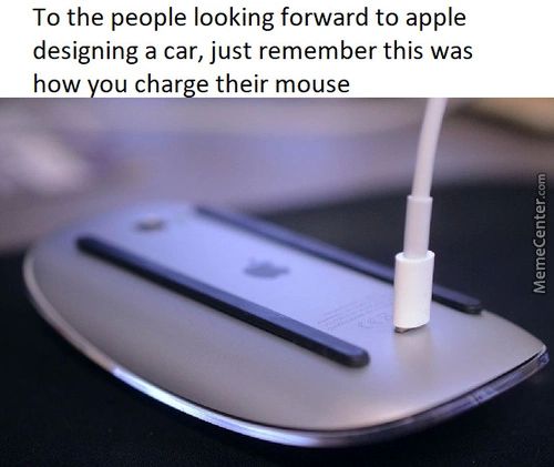 To The People Looking Forward To Apple
Designing A Car, Just Remember This Was
How Ou Char E Their Mouse
