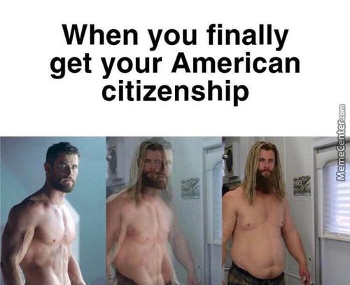 When You Finally
Get Your American
Citizenship
