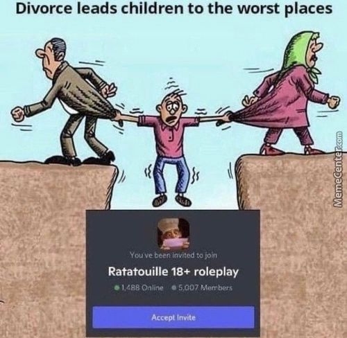 Divorce Leads Children To The Worst Places
You Ve Been Join
Ratatouille 18+ Roleplay
