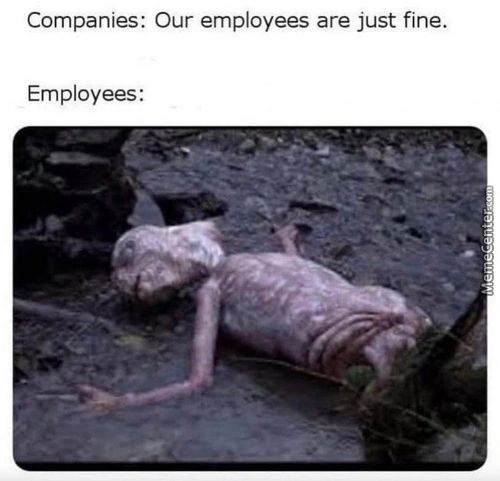 Companies: Our Employees Are Just Fine.
Employees:
