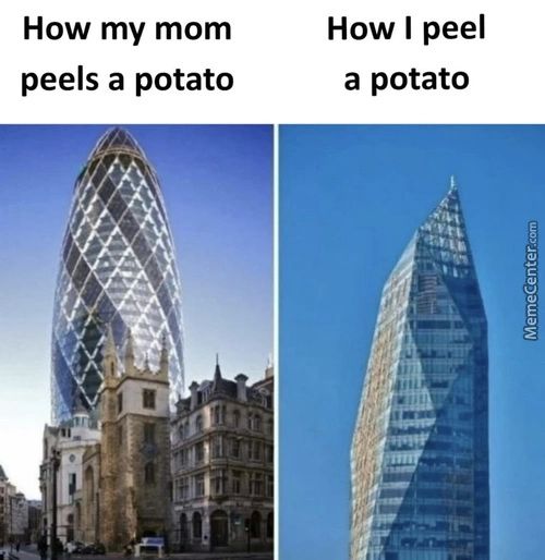 How My Mom
Peels A Potato
How I Peel
A Potato
