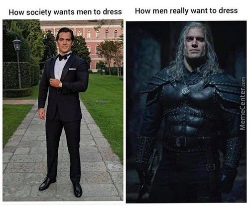 How Society Wants Men To Dress How Men Really Want To Dress
