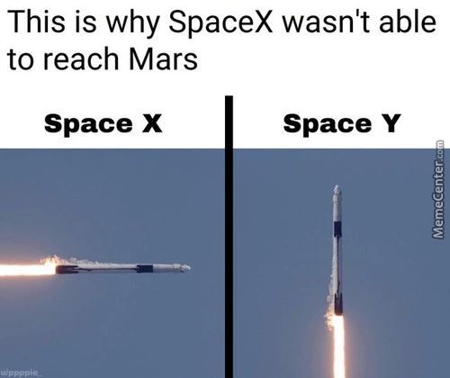 This Is Why SpaceX Wasn't Able
To Reach Mars
Space X
Space Y
