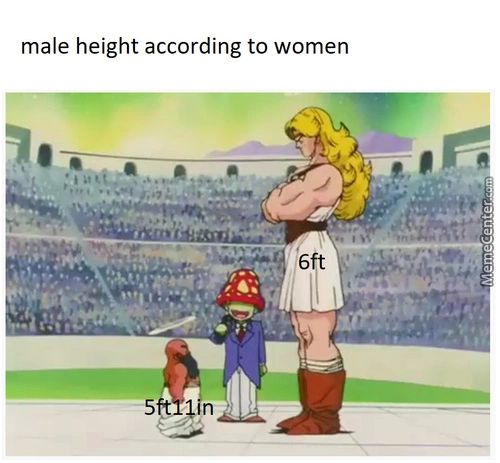 Male Height According To Women
