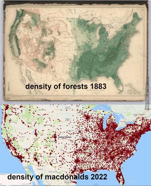 Density Of Forests 1883
Density Of Macdö@lds 2022
