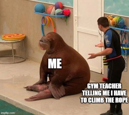 GYM TEACHER ,
TULINGMEIHAVE.
THE ROPE

