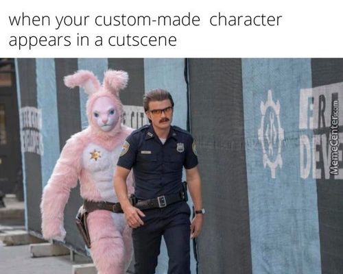 When Your Custom-made Character
Appears In A Cutscene
